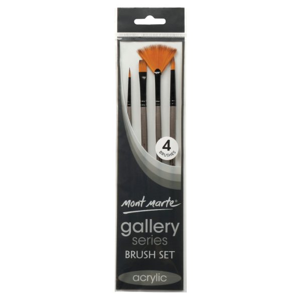 Mont Marte Gallery Series Brush Set Acrylic 4pc