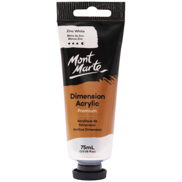 Mont Marte Dimension Acrylic 75mls - Zinc White