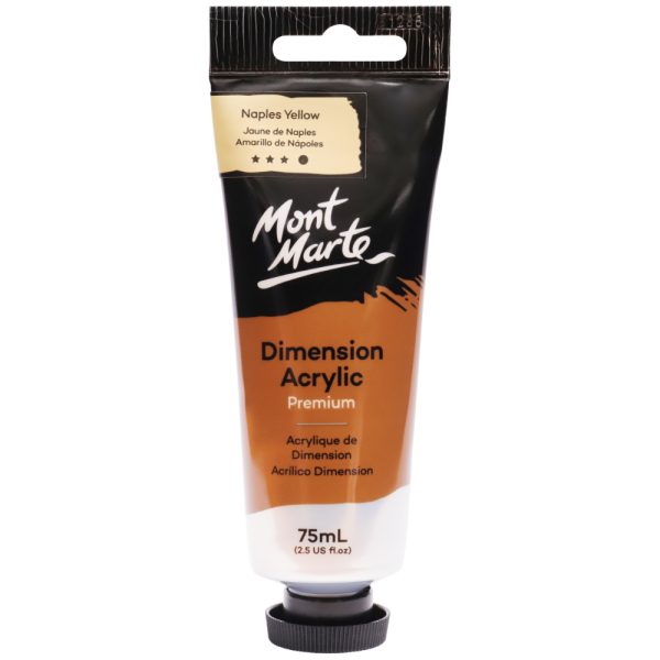 Mont Marte Dimension Acrylic 75mls - Naples Yellow