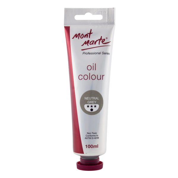 Mont Marte Oil Paint 100mls - Neutral Grey