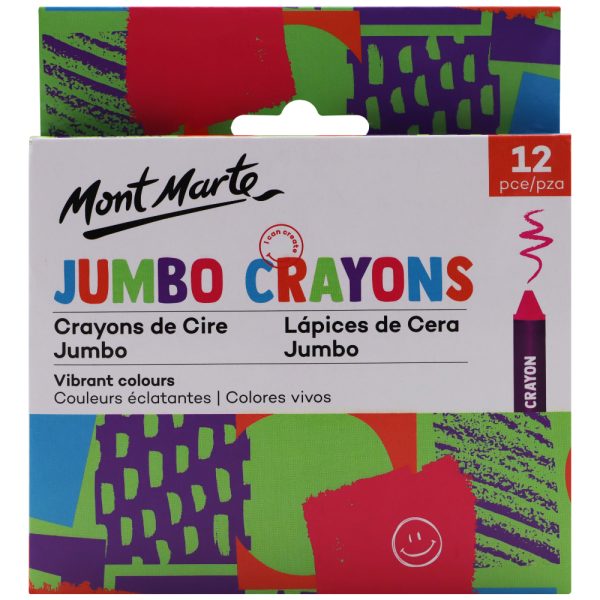 Mont Marte Jumbo Crayons 12pce