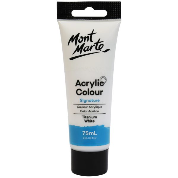 Mont Marte Acrylic Colour Paint 75ml - Titanium White