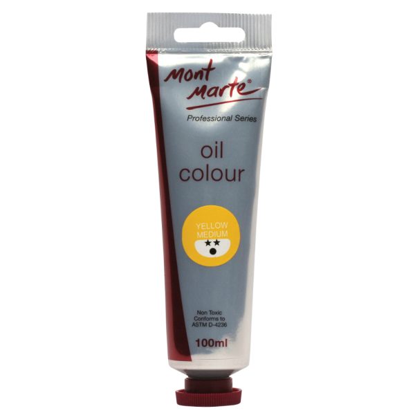 Mont Marte Oil Paint 100mls - Yellow Medium