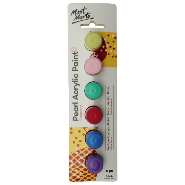 Mont Marte Pearl Paints 6pc x 3.6ml