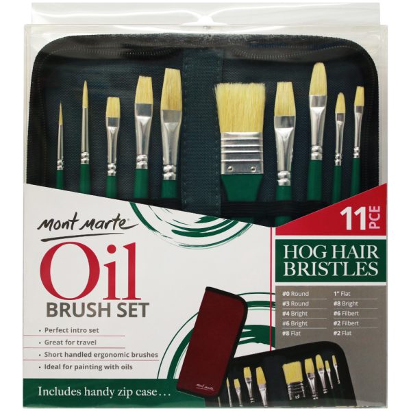 Mont Marte Brush Set in Wallet 11pc - Oil