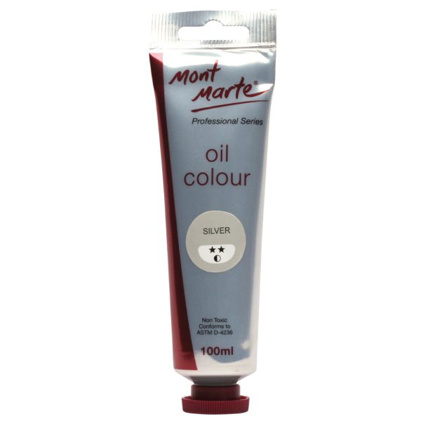 Mont Marte Oil Paint 100mls - Silver