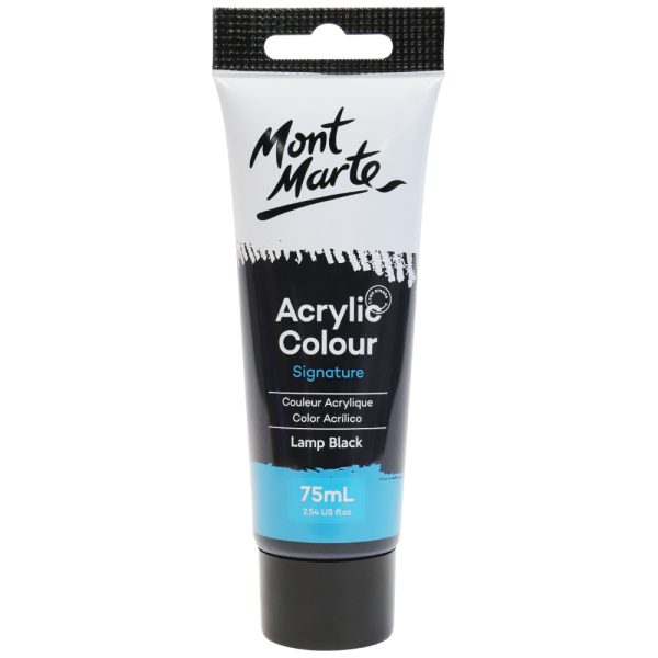 Mont Marte Acrylic Colour Paint 75ml - Lamp Black