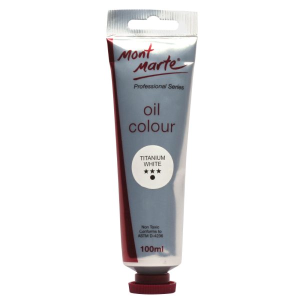 Mont Marte Oil Paint 100mls - Titanium White