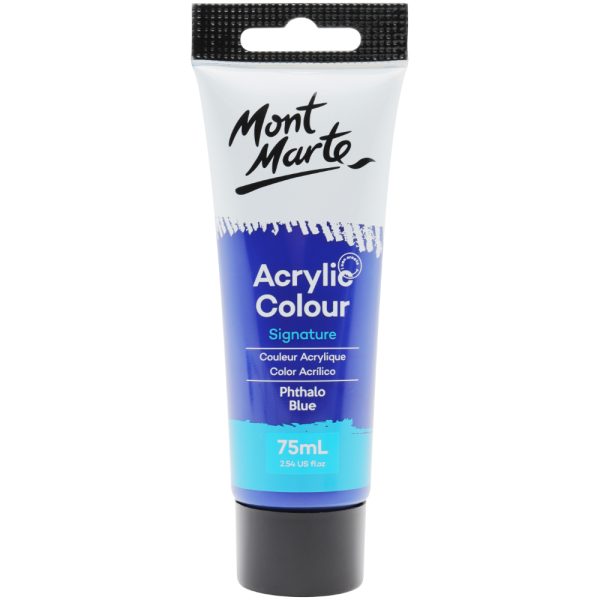 Mont Marte Acrylic Colour Paint 75ml - Phthalo Blue