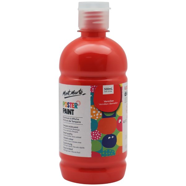 Mont Marte Poster Paint 500ml - Vermilion