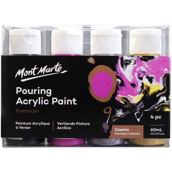 Mont Marte Pouring Acrylic 60ml 4pc - Cosmic