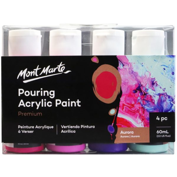 Mont Marte Pouring Acrylic 60ml 4pc - Aurora