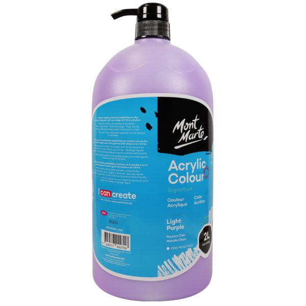 Mont Marte Acrylic Colour 2L Pump - Light Purple