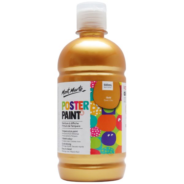 Mont Marte Poster Paint 500ml - Gold