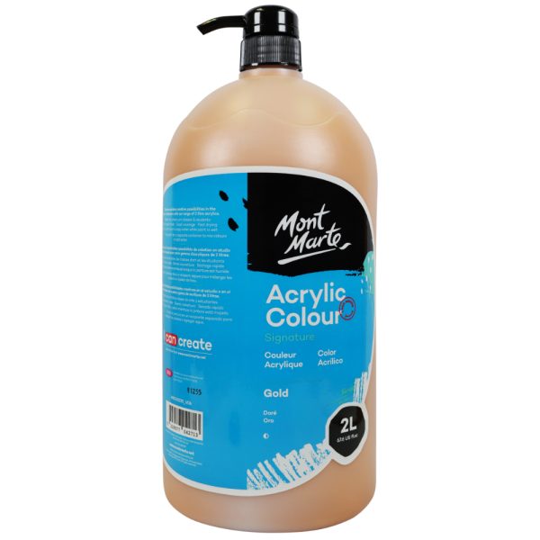 Mont Marte Acrylic Colour 2L Pump - Gold