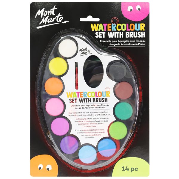 Mont Marte Watercolour Set with Brush 14pc