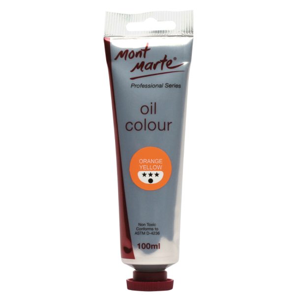 Mont Marte Oil Paint 100mls - Orange Yellow