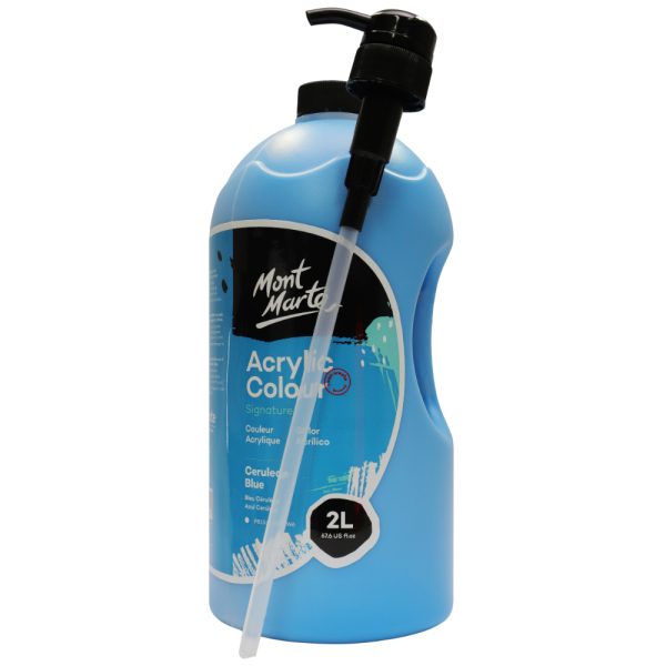 Mont Marte Acrylic Colour 2L Pump - Cerulean Blue