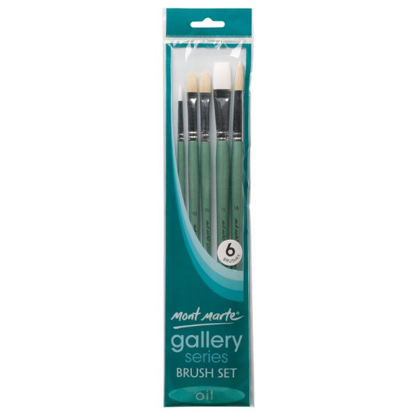 Mont Marte Gallery Series Brush Set Oils 6pc