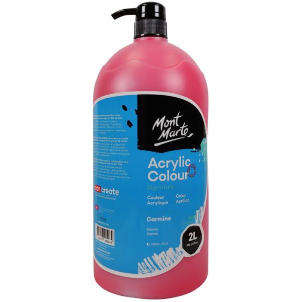 Mont Marte Acrylic Colour 2L Pump - Carmine