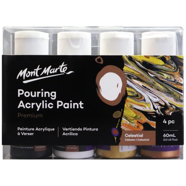 Mont Marte Pouring Acrylic 60ml 4pc - Celestial