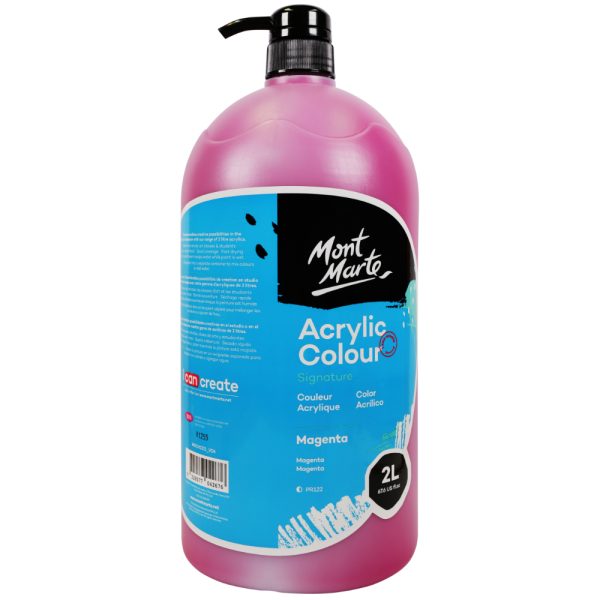 Mont Marte Acrylic Colour 2L Pump - Magenta