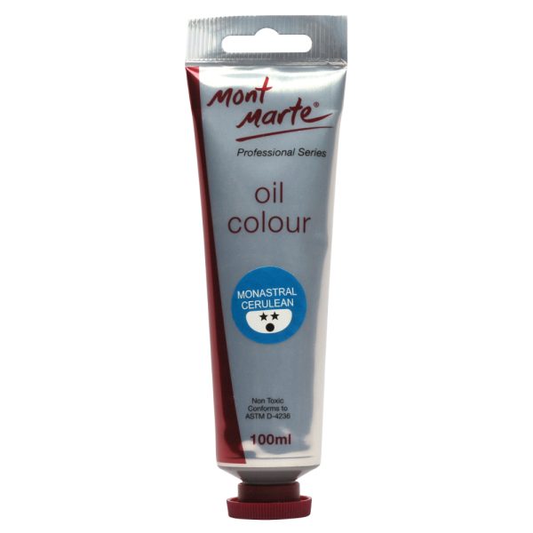 Mont Marte Oil Paint 100mls - Monastral Cerulean