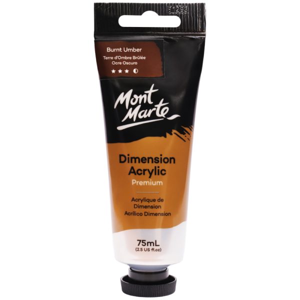 Mont Marte Dimension Acrylic 75mls - Burnt Umber