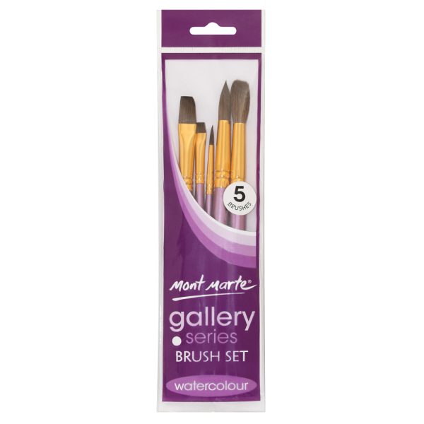 Mont Marte Gallery Series Brush Set Watercolour 5pc