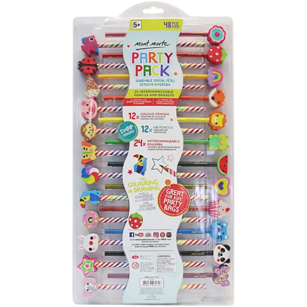 Mont Marte Pencil and Eraser Set 48pc