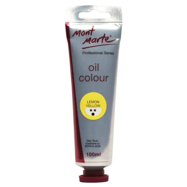 Mont Marte Oil Paint 100mls - Lemon Yellow