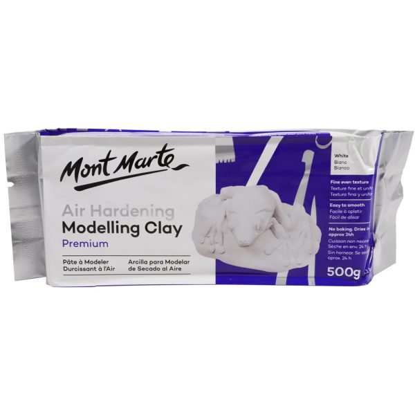 Mont Marte Air Hardening Modelling Clay - White 500g