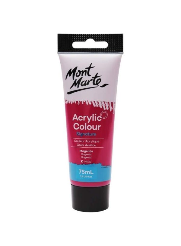 Mont Marte Signature Acrylic Paint 75ml Tube - Magenta