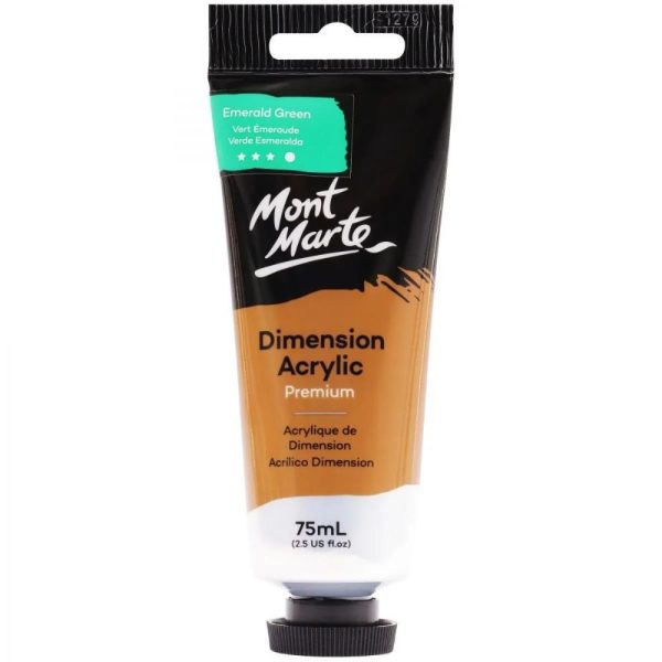 Mont Marte Dimension Acrylic Paint 75ml Tube - Emerald Green