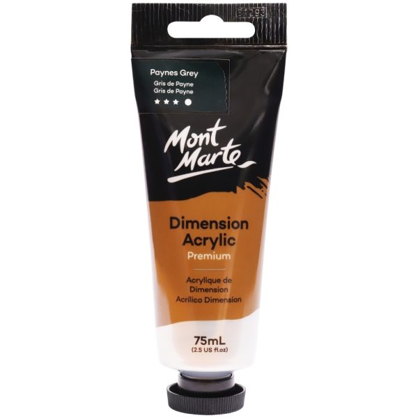 Mont Marte Dimension Acrylic Paint 75ml Tube - Paynes Grey