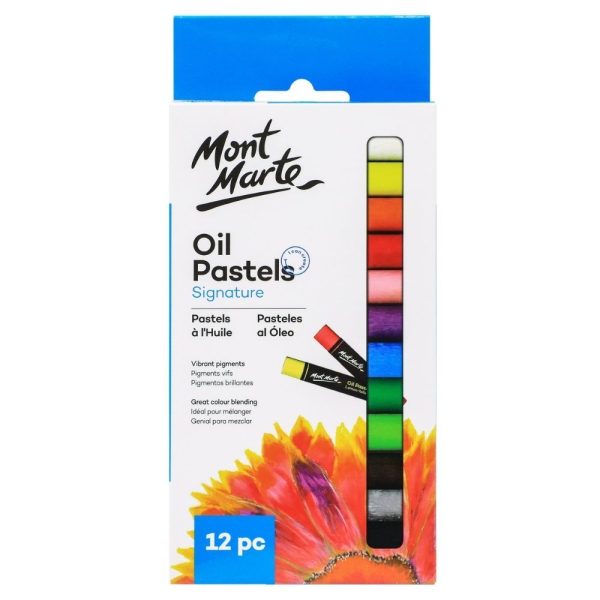 Mont Marte Oil Pastels Set, 12 Colors