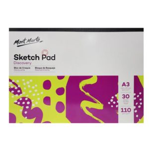 Mont Marte Discovery Sketch Pad White Paper A3 110gsm 30 Sheet